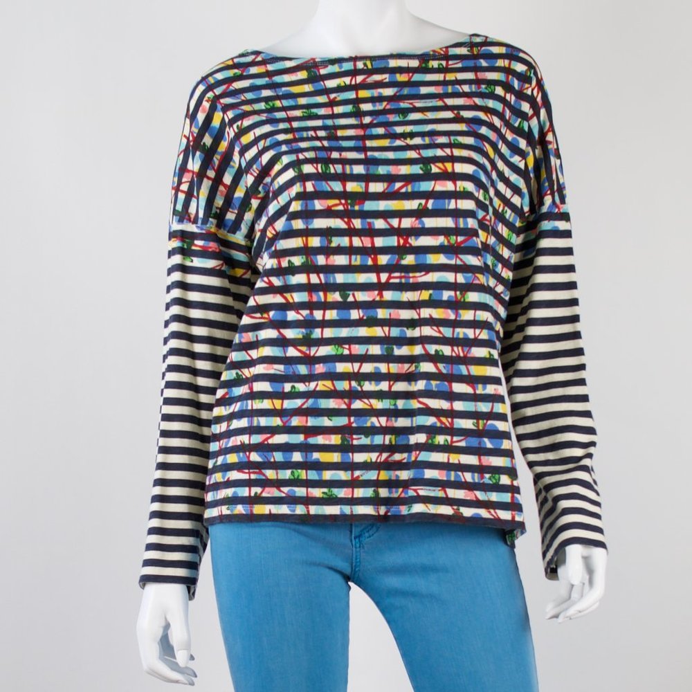 Michael De Feo Striped Painter's Tee